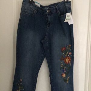 Style and Co. Embroidered jeans